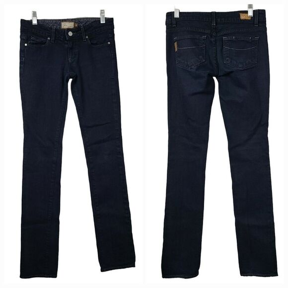 PAIGE | Straight Leg Jeans | Blue Heights | Size 25 | Black Premium Denim Luxury - Picture 1 of 9